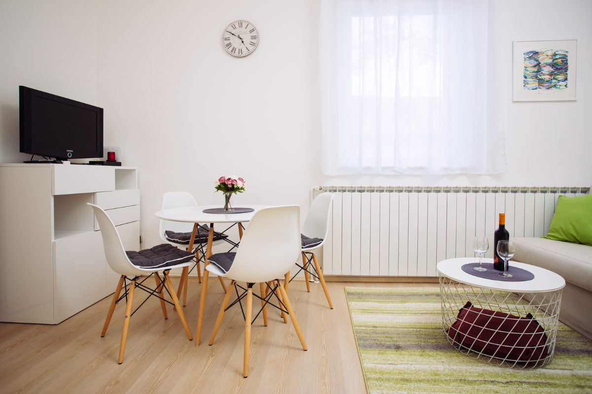 The picture shows one of our apartments.